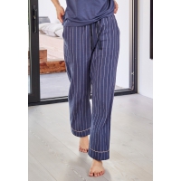 JBS of Denmark Women stribede pyjamasbukser – navy