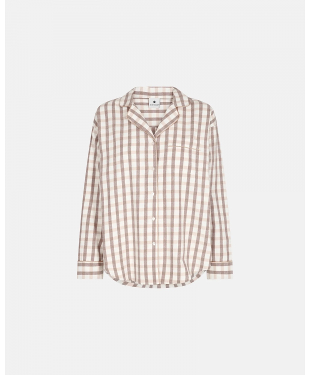 JBS of Denmark Women pyjamasskjorte i lyserøde tern – Outlet billede 2